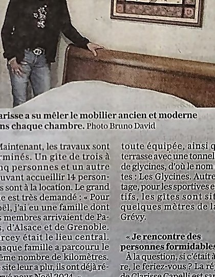 Clarisse Capelli propriétaire des gîtes Les Glycines